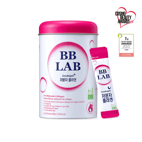 BB LAB Good Night Collagen Halal 2g 30 sticks kolagjen për përdorim në mbrëmje dhe elasticitet të lëkurës